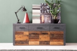 Dressoir Indy HDF Antraciet/Bruin 178cm