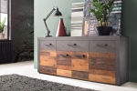 Dressoir Indy HDF Antraciet/Bruin 178cm
