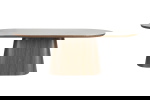 Eettafel Almira Ovaal Wit/Walnoot 180cm - Giga Meubel