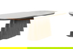 Eettafel Almira Ovaal Wit/Walnoot 180cm - Giga Meubel