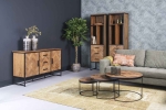 Livingfurn Salontafel Set van 3 Accent Teakhout Rond