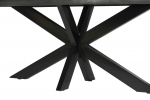 Livingfurn Boomstamtafel Norris Spider Mangohout Zwart 240cm