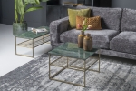 Livingfurn Salontafel Dian Marmer Groen Goud 55cm