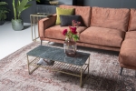 Livingfurn Salontafel Dian Marmer Zwart Goud 90cm