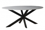 Livingfurn Eettafel Marmer Ovaal Spinpoot Wit 180cm