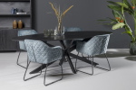 Livingfurn Eetkamertafel Oslo Ovaal Spider Zwart 160cm