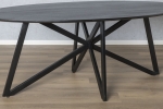 Livingfurn Eettafel Oslo Zwart Acacia Web Poot 200 cm