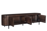 Livingfurn Tv-Meubel Noor Donkerbruin 210cm Mangohout