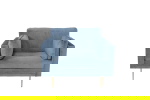 Fjôrd Fauteuil Boom Velvet Blauw & Gouden Onderstel