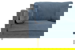 Fjôrd Fauteuil Boom Velvet Blauw & Gouden Onderstel