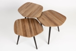 Salontafel Cuties Teak Fineer (Set van 3) - Giga Meubel