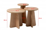 Salontafel Lume Naturel Set van 3