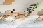 Eettafel Vero Deens Ovaal Naturel Eiken 240x100cm - Giga Meubel