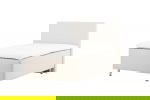 Fjôrd Eenpersoonsbed Mesa 120x200 Mat Zilver/Beige Stof Lino