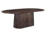 Livingfurn Eettafel Salvator Donkerbruin 300cm Mangohout Ovaal