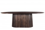Livingfurn Eettafel Salvator Donkerbruin 300cm Mangohout Ovaal