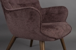 Dutchbone Fauteuil Lenn Velvet Plum