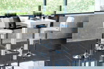 Barkruk Wistad Zwart/Zilver Pu - Giga Living