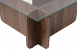 Salontafel Flavio Glas/Walnoot