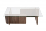 Salontafel Flavio Glas/Walnoot