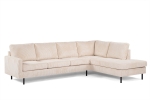 3-Zits Hoekbank Rechts Mila Lincoln Beige - Giga Meubel