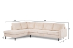 3-Zits Hoekbank Rechts Mila Lincoln Beige - Giga Meubel