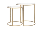 Light & Living Bijzettafel Set van 2 Duarte Glas Goud Ø40/Ø50cm