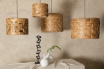 PTMD Hanglamp Jaden 4-Lichts Naturel Woven Zeegras Rond