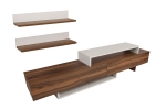 Tv-Meubel Nirvana Melamine Teak Wit