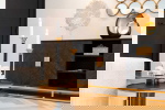 Richmond Dressoir Blackbone Goud 4-deuren + open vak