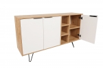 Dressoir Clara Melamine Naturel Wit 142cm