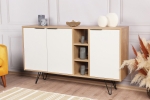 Dressoir Clara Melamine Naturel Wit 142cm