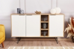 Dressoir Clara Melamine Naturel Wit 142cm