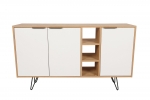 Dressoir Clara Melamine Naturel Wit 142cm