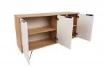 Dressoir Clara Melamine Naturel Wit 142cm