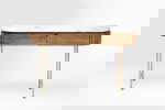 Kare Design Sidetable Grace Wit Marmer/Bruin 100cm