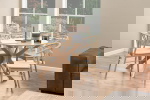 Eetkamerstoel Dolen Met Armleuning Paper Plaits Off White/Naturel - Giga Living