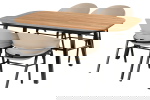 Hartman Dining Tuintafel Tubb Naturel/Zwart 185cm