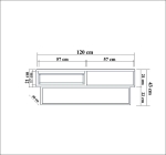 Salontafel Dale Melamine Walnoot Zwart