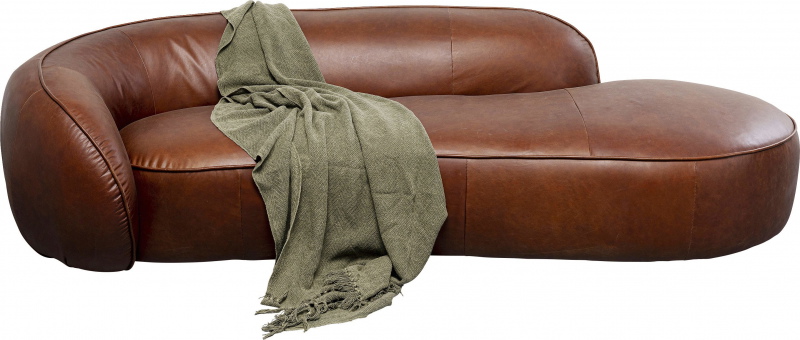 Kare Design Recamiere Wonder Leer Bruin 250cm