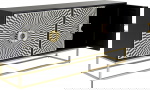 Kare Design Dressoir Electro Zwart/Wit 160cm