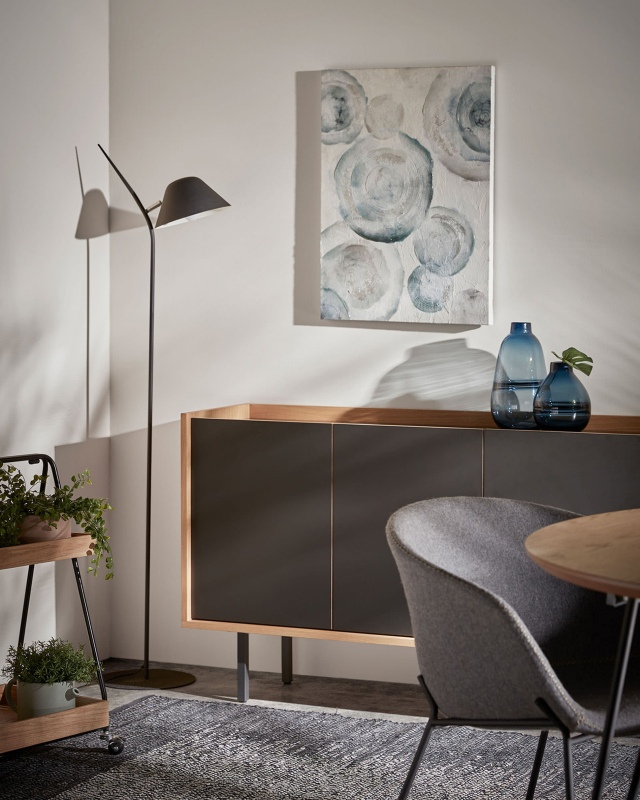 Kave Home Staande Lamp Aurelia Zwart