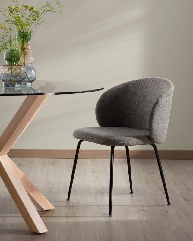 Kave Home Stoel Minna Donkergrijs