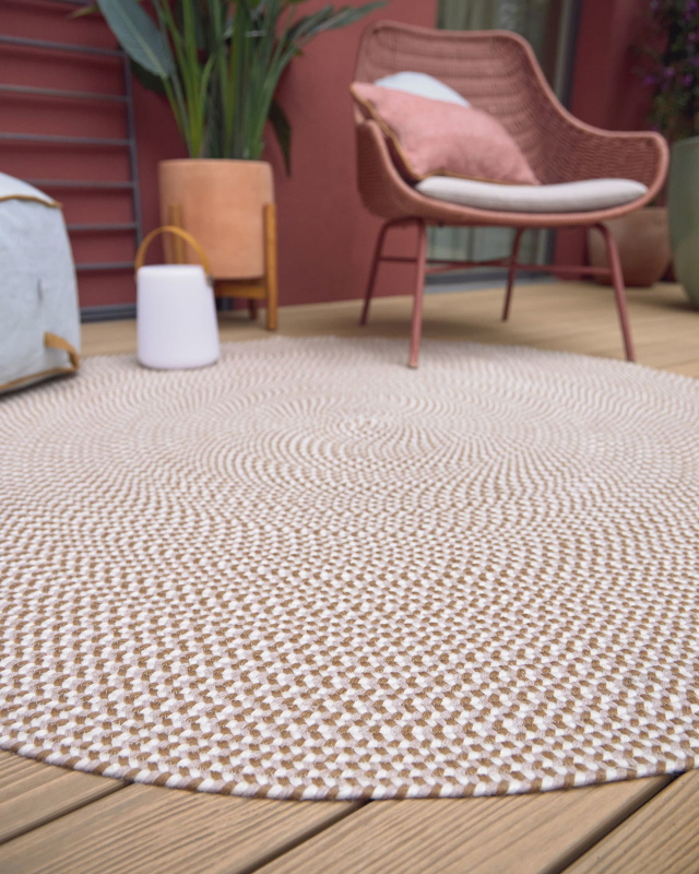 Kave Home Vloerkleed Rodhe Rond Pet Beige Ø150cm