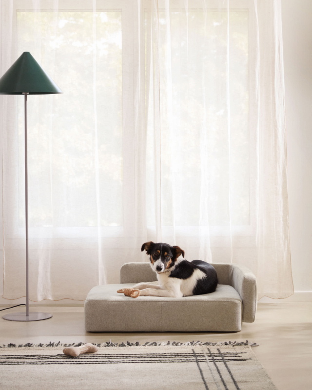 Kave Home Huisdierenbed Bowie Groot Beige 73x98cm