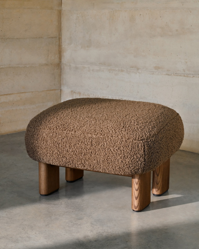 Kave Home Voetenbank Cabana Bouclé Taupe