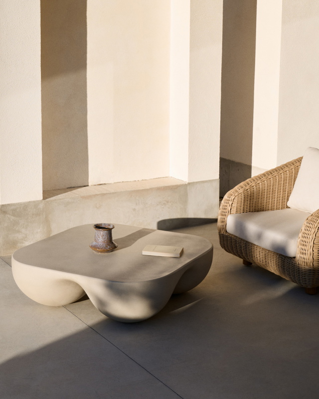 Kave Home Salontafel Colba Outdoor Polystone 100x100cm