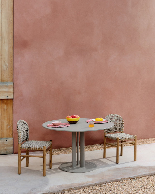Kave Home Tuintafel Sedalis Taupe Ø120cm