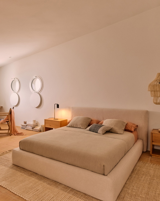 Kave Home Bed Blok Beige 160x200cm