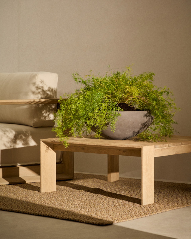 Kave Home Bloempot Nura Donkergrijs Set van 2